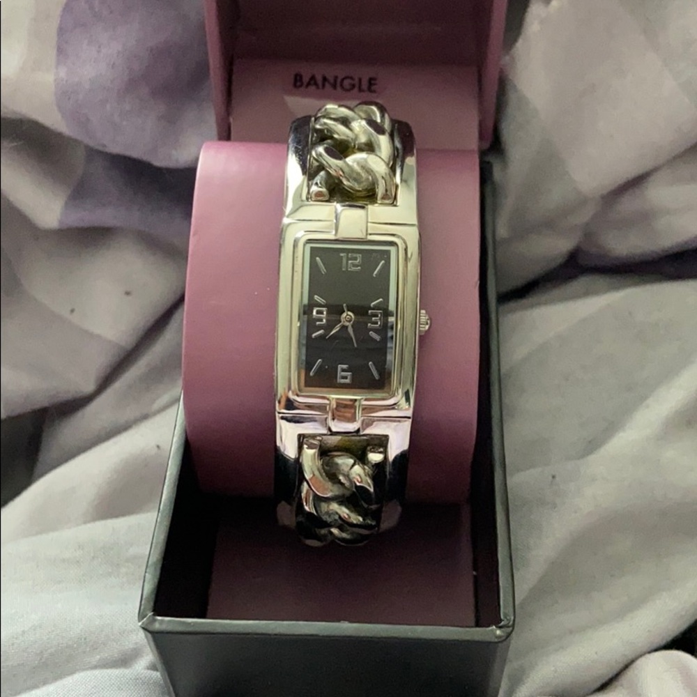 Cuff watch bangle bracelet